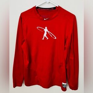 Nike Pro Combat Swingman Long Sleeve Shirt-Hyperwarm Lite-Large-(Ken Griffey Jr.